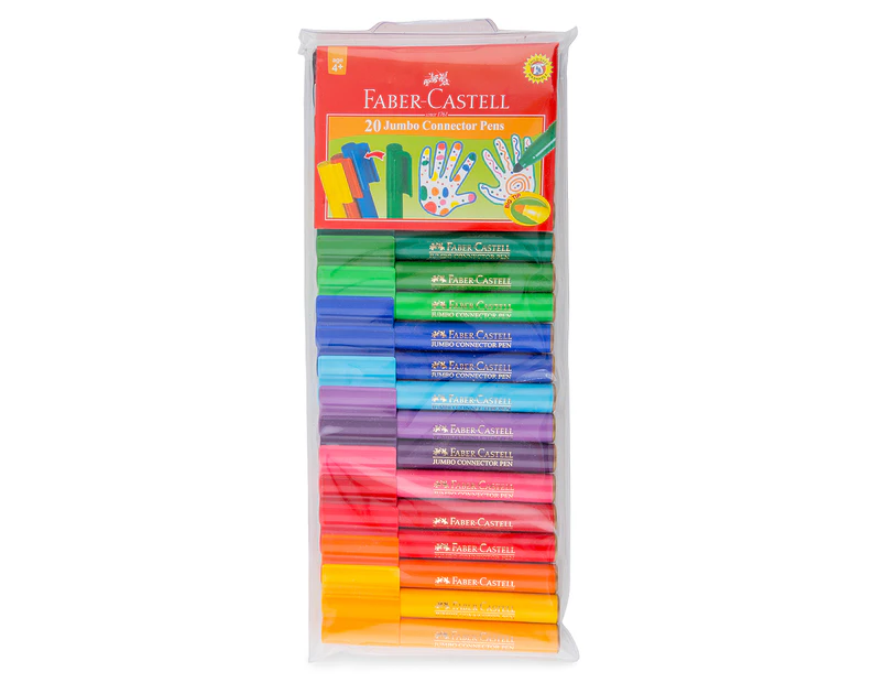 Faber-Castell Jumbo Connector Pens 20-Pack