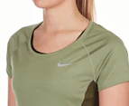 Nike Women's Dry Miler Crew Top - Palm Green/Legion Green