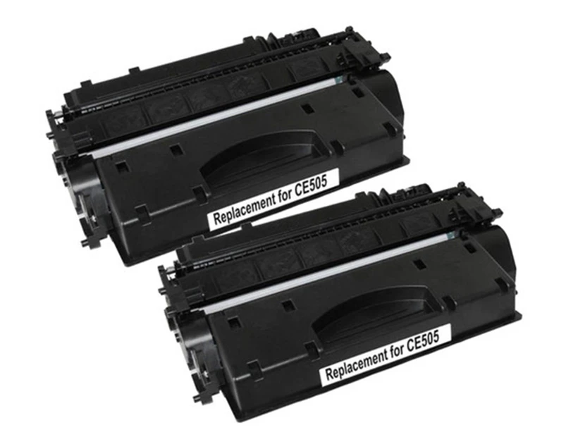 CE505A #05A Cart 319i Premium Generic Toner For HP Printers 2-Pack - Black
