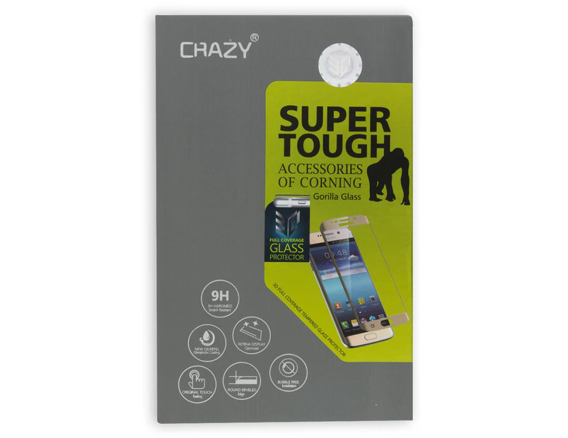 Crazy 3D Full Coverage Tempered Glass Protector For Samsung Galaxy S8 - Gold/Clear