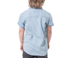 St Goliath Kids' Aiden Chambray Shirt - Blue