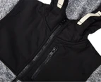 Urban Crusade Kids' Junior Contrast Jacket  - Black/Grey