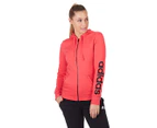 Adidas Women's Essentials Linear Full Zip Fleece Hoodie - Coral Pink