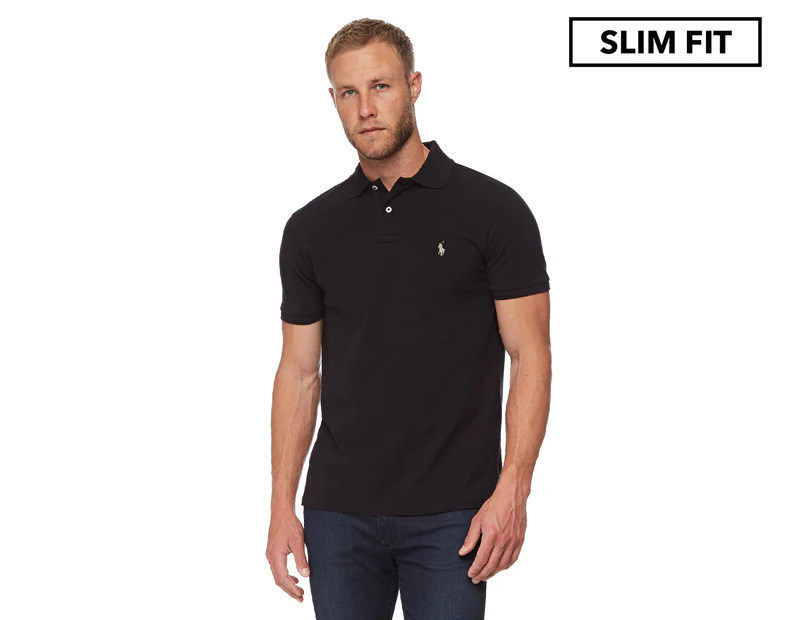 Polo Ralph Lauren Men's Custom Slim Fit Mesh Polo Shirt - Ralph Lauren Black