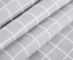 Belmondo Home Flannel Check Single Bed Sheet Set - Grey