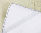 1000GSM Pillowtop King Single Bed Mattress Topper w/ Lamb Under Blanket - White