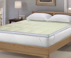 1000GSM Pillowtop King Bed Mattress Topper w/ Lamb Under Blanket - White