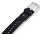 Tommy Hilfiger Men's Braided Leather Belt - Black