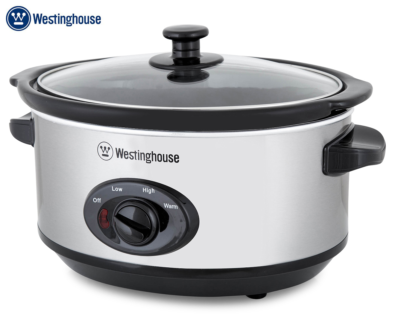 Westinghouse 3.5L Slow Cooker - Black/Brushed Stainless Steel