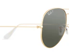 Ray-Ban RB3025 Aviator Polarised Sunglasses - Gold/Green