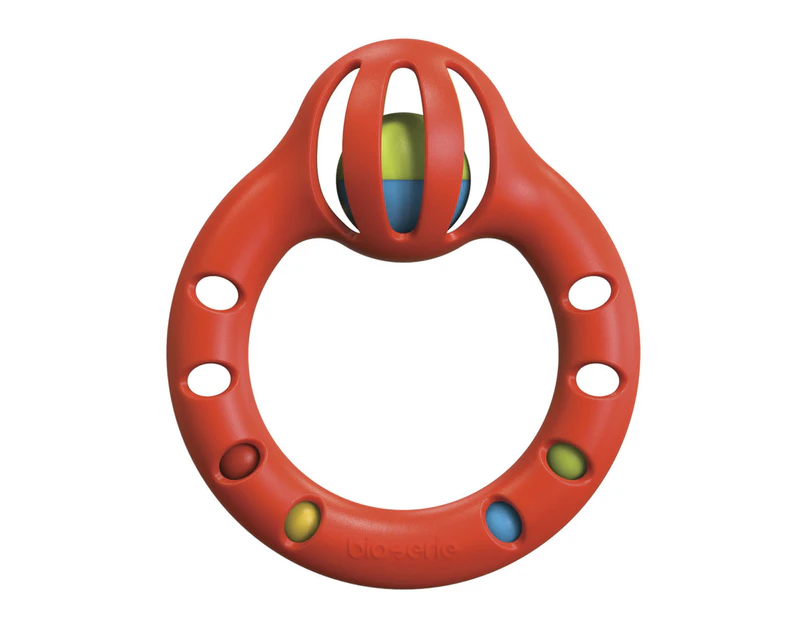 Bioserie Eco Round Rattle - Red/Yellow 