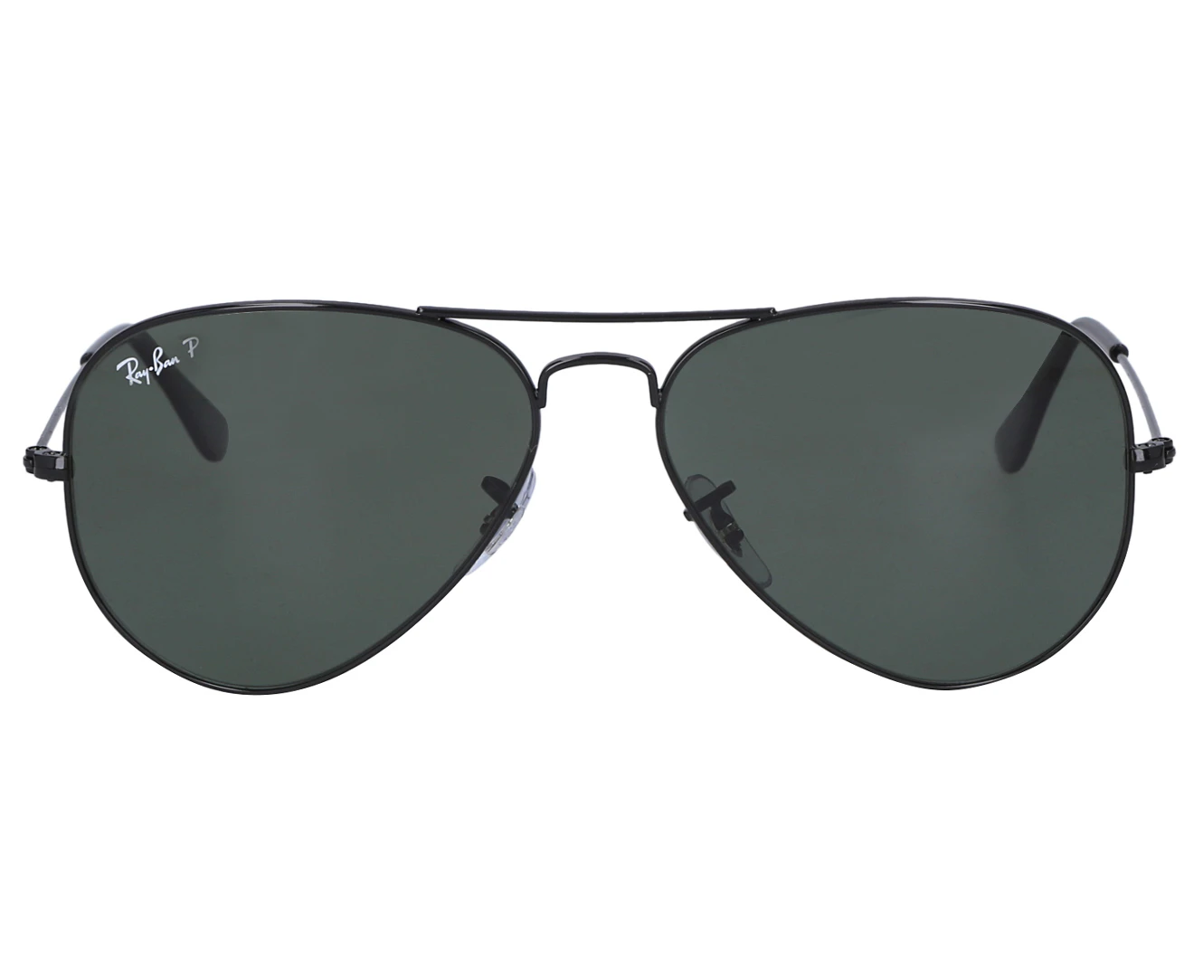 Ray-Ban Aviator Large Metal RB3025 Polarised Sunglasses - Black/Green G-15