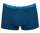 Calvin Klein ID Men's Cotton Trunk - Geo Square Blue Pulse