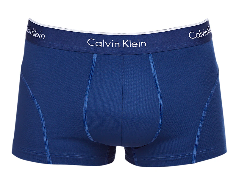 Calvin Klein Men's Athletic Microfiber Mesh Trunk - Primal Blue