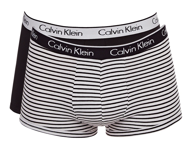 Calvin Klein Men's Low Rise Trunk 2-Pack - Black/Grey