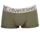 Calvin Klein Men's Steel Microfiber Low-Rise Trunk - Hunter Green