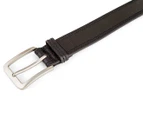 Tommy Hilfiger Men's Double Stitched Printed Belt - Black