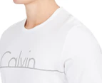 Calvin Klein Men's ID Sleepwear Crew Neck Tee - White/Grey Logo