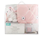 Belle Princess Cot Bedding Set 3pc - Pink/Grey
