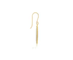 10 Carat Moonstone Bar Earrings In 14 Karat Yellow Gold, 1 Inch
