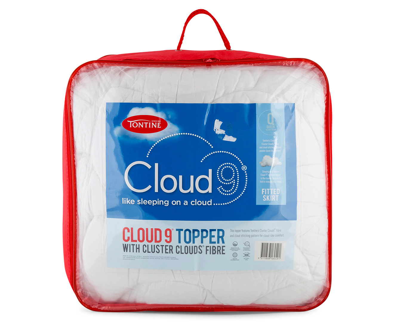 tontine cloud 9 queen bed mattress topper