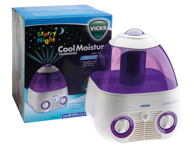 Vicks Starry Night Cool Moisture Humidifier - White/Purple
