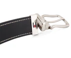 Tommy Hilfiger Men's Reversible Contrast Stitching Leather Belt - Black/Brown