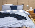 Ardor Wade Reversible Double Bed Quilt Cover Set - Blue