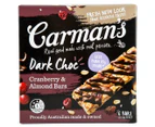 Carman's Dark Choc Cranberry & Almond Bars 6pk 