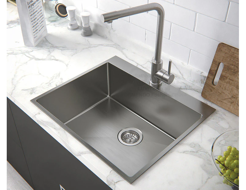 fluso 53x40cm 316 Marine Grade Stainless Steel Single Bowl Kitchen Sink w/ Tap Hole