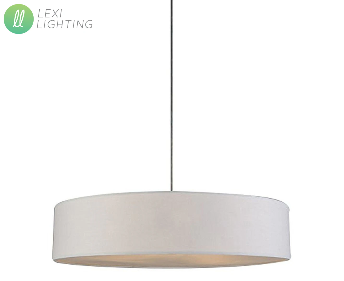 Lexi Lighting Mara Drum Pendant Light - White