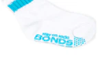 Bonds Baby/Toddler Size 1-2 Stay On Crew Socks 2-Pack - White/Grey