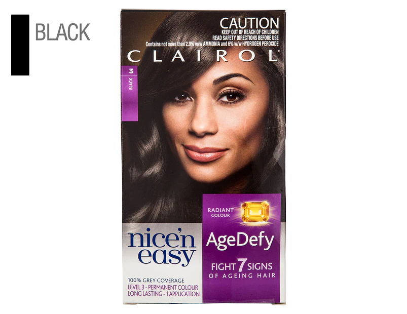 Clairol Nice 'N Easy AgeDefy Permanent Hair Colour 3 Black