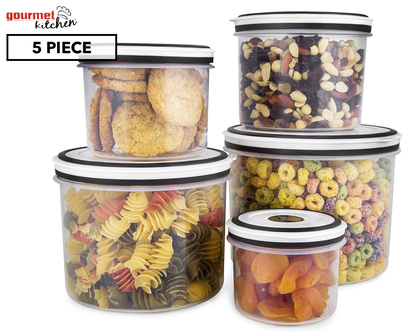 Gourmet Kitchen Storage Canister 5 Piece Set 9347563020276 Ebay