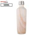 Gourmet Kitchen Double Wall Insulated Water Bottle 500mL - Light Wood