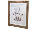 Wild & Free 40x48cm Wall Hanging w/ Glass Front