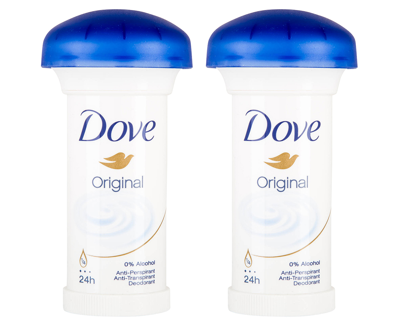 2 x Dove AntiPerspirant Deodorant Original 50mL