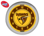 AFL Hawthorn Hawks 38cm Wall Clock - Brown/Gold