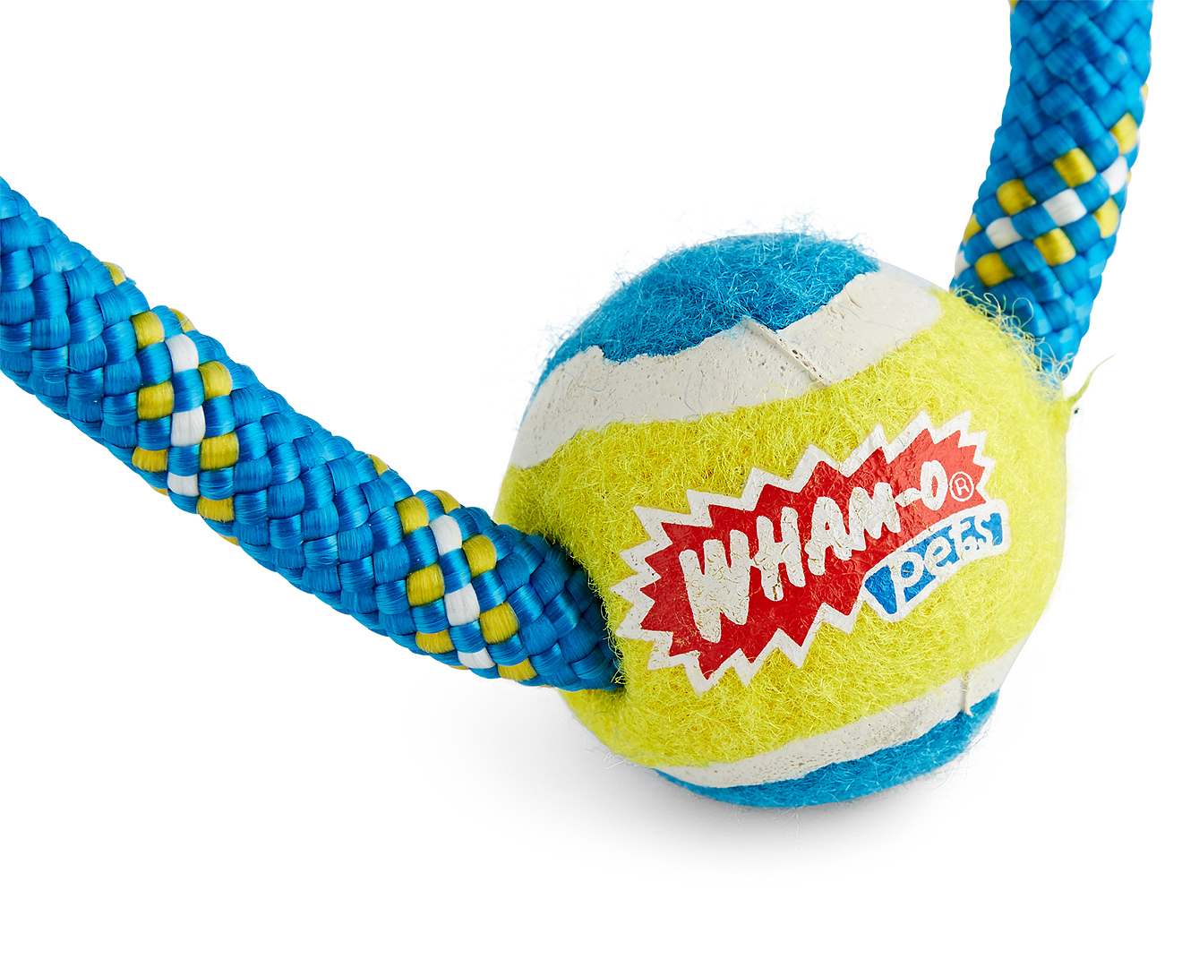 2 x Wham-O Pets Tennis Tri-Ball Cord Ring Dog Toy - Small/Medium ...