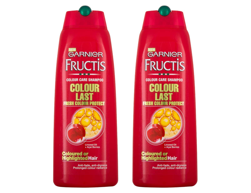 2 x Garnier Fructis Colour Last Shampoo 250mL