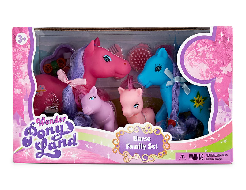 Wonder Pony Land Horse Family Set 