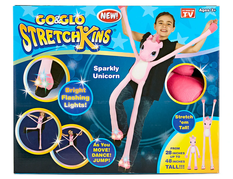 Go & Glo Stretchkins Sparkly Unicorn Toy 