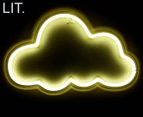 LIT. 35x23cm LED Flexcloud Neon Cloud Wall Light - Yellow