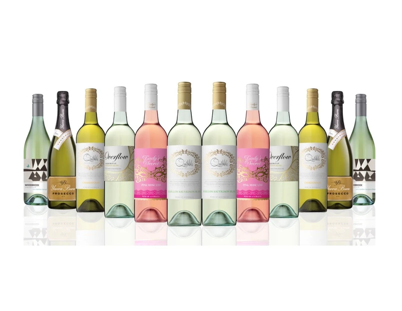 12 Bottles Refreshing AU and NZ White Wine Mix 750ml