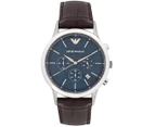 Emporio Armani Men's 43mm Leather AR2494 Watch - Brown/Blue