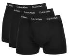 Calvin Klein Men's Cotton Stretch Trunk 3-Pack - Black