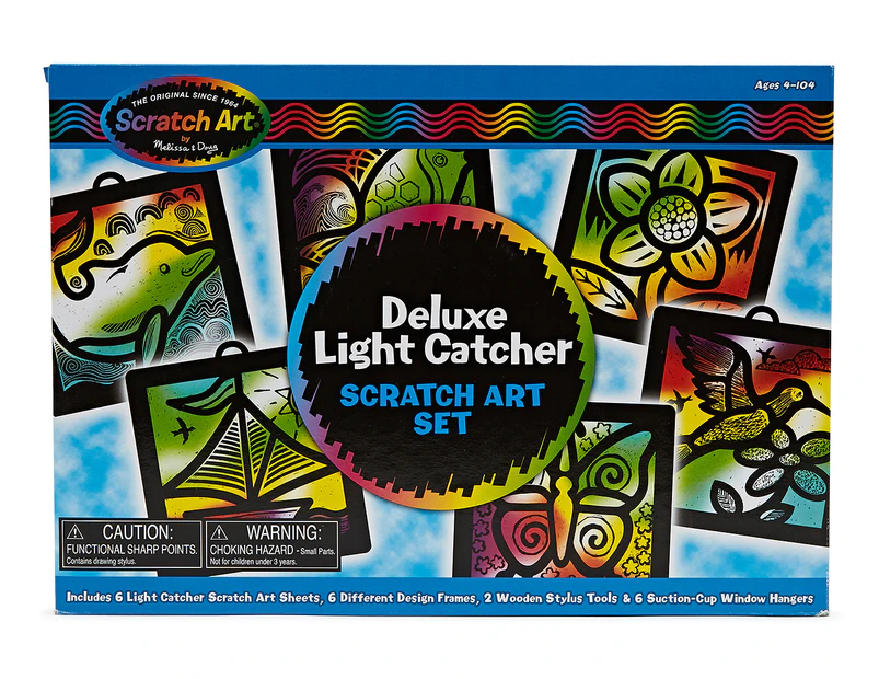 Melissa & Doug Deluxe Light Catcher Scratch Art Set