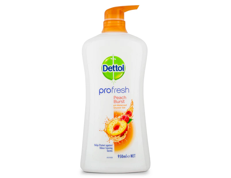 Dettol Pro Fresh Peach Burst Shower Gel 950mL