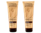 2 x L'Oréal Pure Rich Nourish & Tame Shampoo 250mL