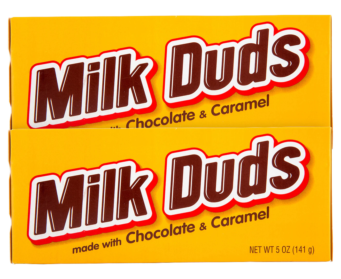 2 x Milk Duds Smooth Choclate Caramel Flavour Buttons Sweet Candy Lolly 141g